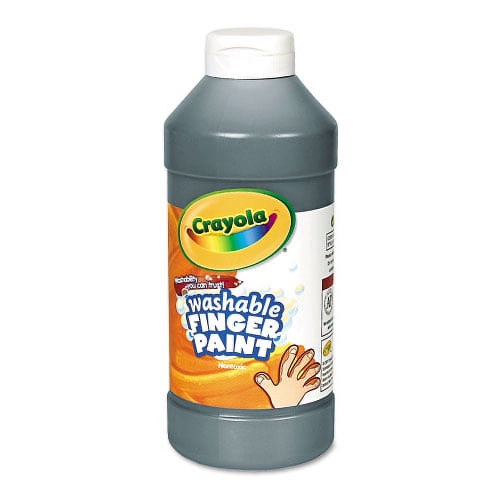 Washable Fingerpaint, Black, 16 Oz Bottle | Bundle of 10 Each